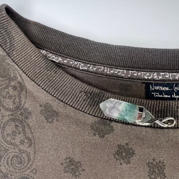 Number Nine AW07 Paisley Skull Tee - Picture 5 of 8